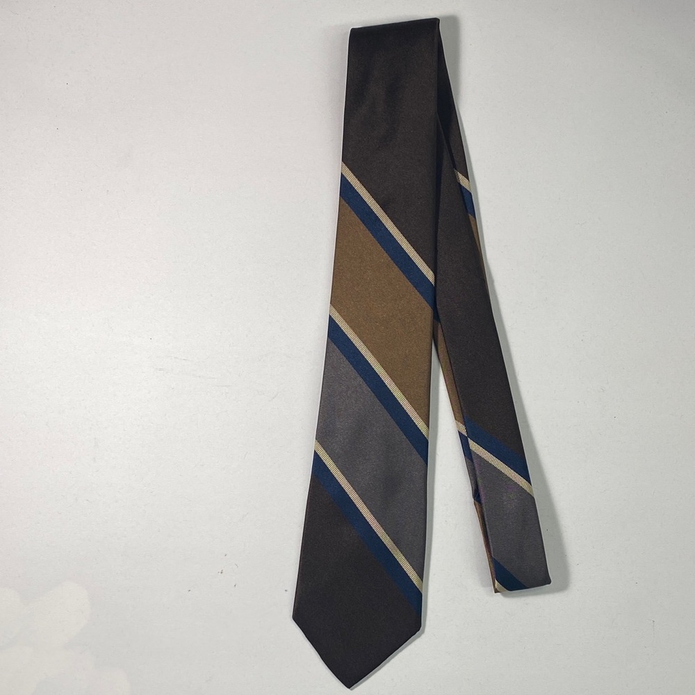 Emanuel Ungaro Black and Blue Striped Tie